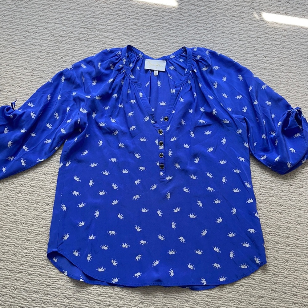 Boutique Yumi Kim elephant silk top M